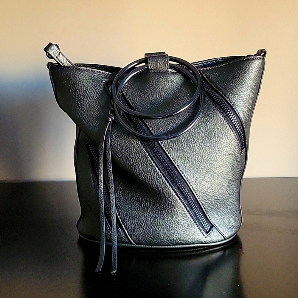 Pewter Bucket Bag